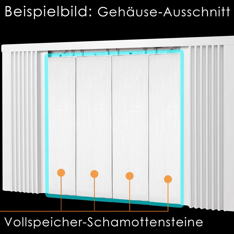 Vollspeicher-Elektroheizung 2500 W mit eingebautem Thermostat – Bild 6